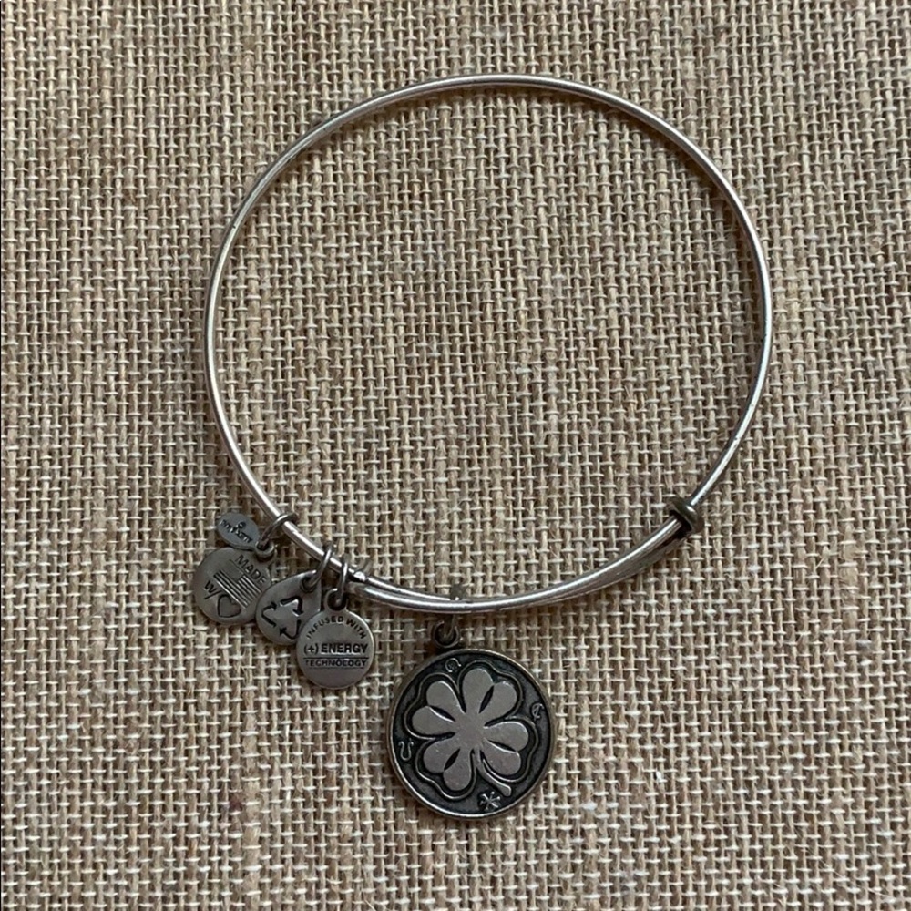 Alexis and Ani Silver Four leaf clover bracelet